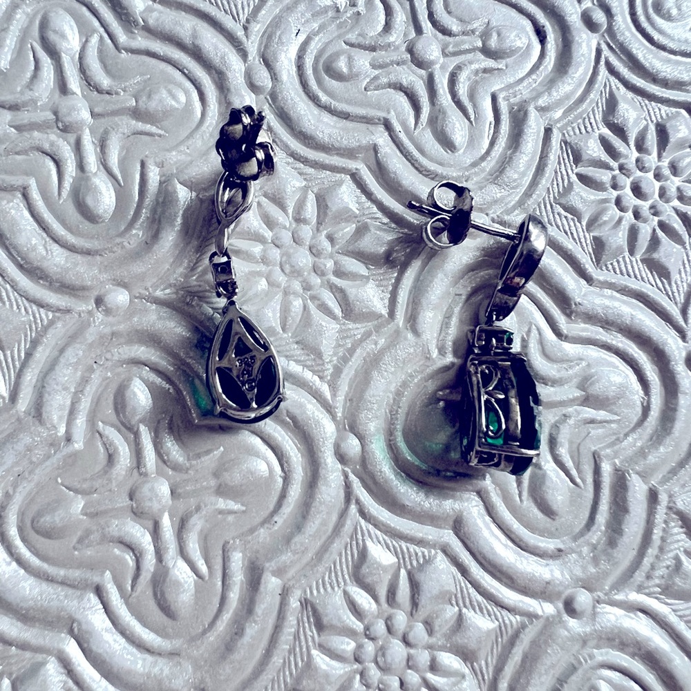 Emerald earrings. - Picture 4 of 4